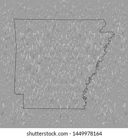 map of Arkansas. vector illustration