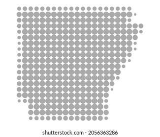 Karte von Arkansas als Vektorgrafik