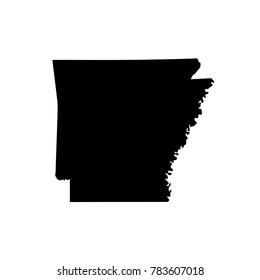 map of Arkansas, vector illustration