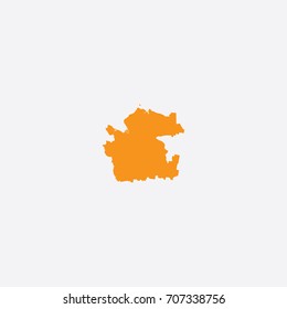 Map Of Arkhangelsk Oblast - Northwestern Federal District - Russia Vector Illustration