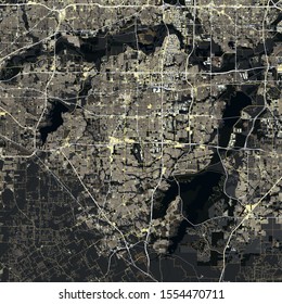 Map Arlington city. Texas. USA