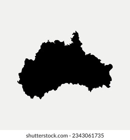 Mapa de Armagh Banbridge y Craigavon - Irlanda del Norte - Reino Unido de Gran Bretaña e Irlanda del Norte: silueta de esquema elemento gráfico Ilustración diseño de la plantilla
