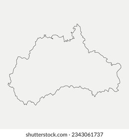 Mapa de Armagh Banbridge y Craigavon - Irlanda del Norte - Reino Unido de Gran Bretaña e Irlanda del Norte: silueta de esquema elemento gráfico Ilustración diseño de la plantilla
