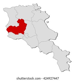 Map - Armenia, Aragatsotn