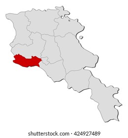 Map - Armenia, Armavir