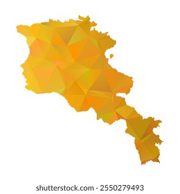 Map of Armenia - Gold Polygonal Design For Your. Vector illustration eps 10.