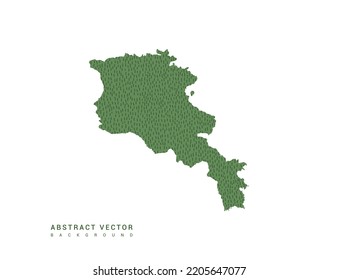 Map of Armenia green simple outline. Stylized minimal line design vector.