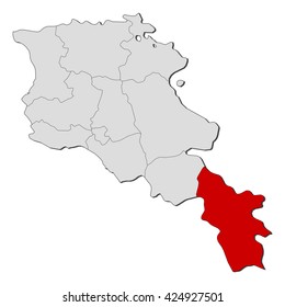 Map - Armenia, Syunik