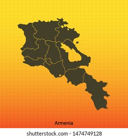 map of Armenia . vector illustration