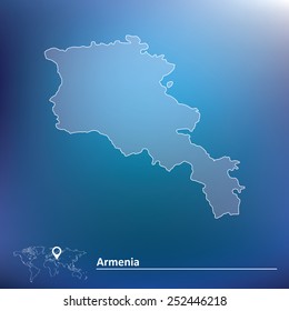 Mapa da Armênia - ilustração vetorial