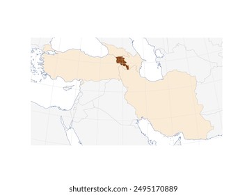 Landkarte von Armenien in Westasien: Entdeck diese Südkaukasus-Nation zusammen mit ihren Nachbarländern