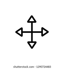 Map arrow icon.  Location sign