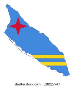 map of aruba country on white background. vector Illustration 