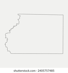 Map of Ashley County - Arkansas - United States outline silhouette graphic element Illustration template design
