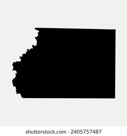 Map of Ashley County - Arkansas - United States outline silhouette graphic element Illustration template design
