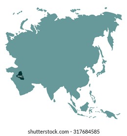 Map of Asia, Iraq
