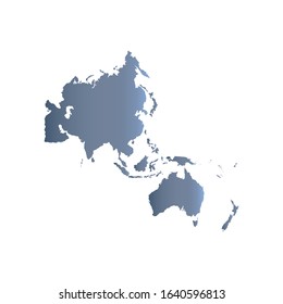 Map of Asia Pacific. Vector illustration