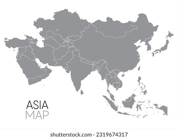 Map of Asia Pacific. Vector illustration.
