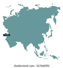 Map of Asia, Turkey