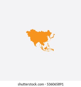 Map of Asia Vector Illustration