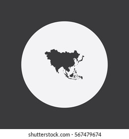 Map of Asia Vector Illustration

