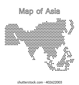 map of Asia,dot
