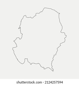 Map of Asir - Saudi Arabia region outline silhouette vector illustration

