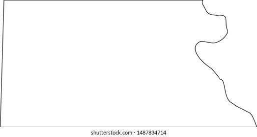 Map of Atchison County in the state of Kansas