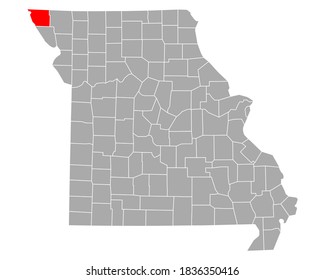 Mapa de la atracción en Missouri en blanco