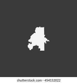 Map of Atlanta City Vector Illustration