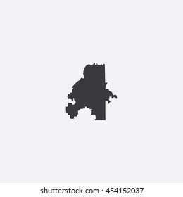 Map of Atlanta City Vector Illustration
