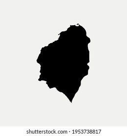 Map of Atlantico Department - Colombia outline silhouette vector illustration
