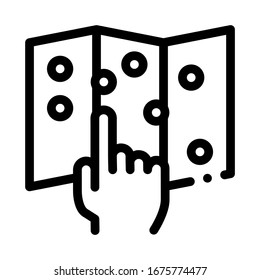 Kartenattraktionen Symbol Vektorillustration. Beschreibung der Kartenattraktionen Unterschreiben. Illustration des isolierten Stumpfsymboles