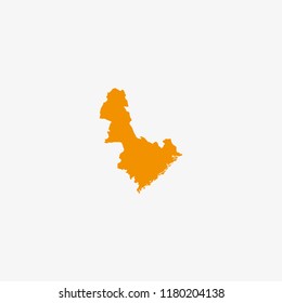 Map of Aust-Agder - Norway Vector Illustration
