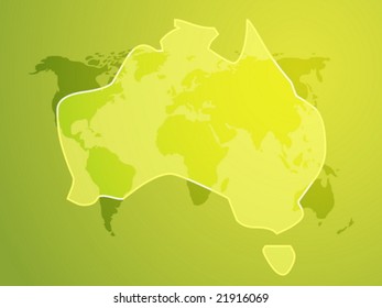 Map of Australia, abstract graphical design illustration