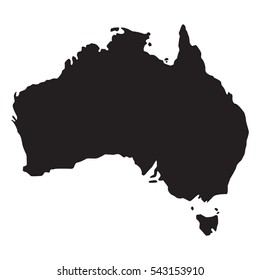 Map Australia Black White Stock Vector (Royalty Free) 543153910