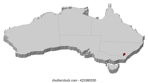 Map - Australia, Capital Territory