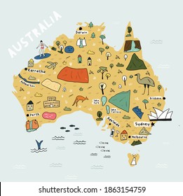 1,848 Australia map doodle Images, Stock Photos & Vectors | Shutterstock