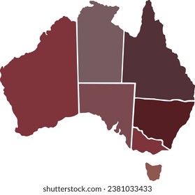 Farbkarte von Australien