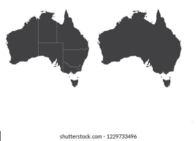 Map - Australia Couple Set , Map of  Australia,Vector illustration eps 10.