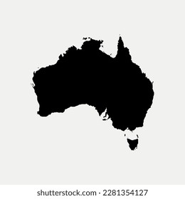 Map of Australia coutry outline national graphic element Illustration template design
