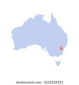 Map of Australia Design Illustration Background for Presentation