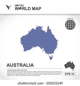 Map Of Australia Dotted Vector
