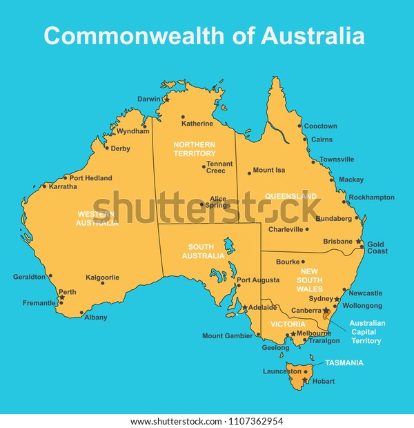 australie carte des villes
