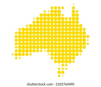 Map of Australia on white