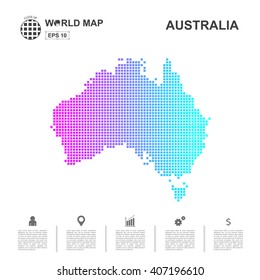 Map Of Australia Pixel Vector