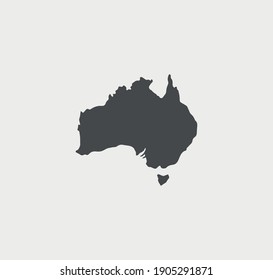 map of Australia, silhouette of the country