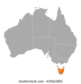 Map - Australia, Tasmania