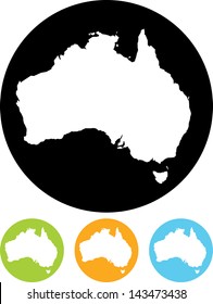 Map of Australia vector 