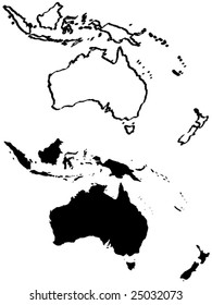 map of Australia vector illustration